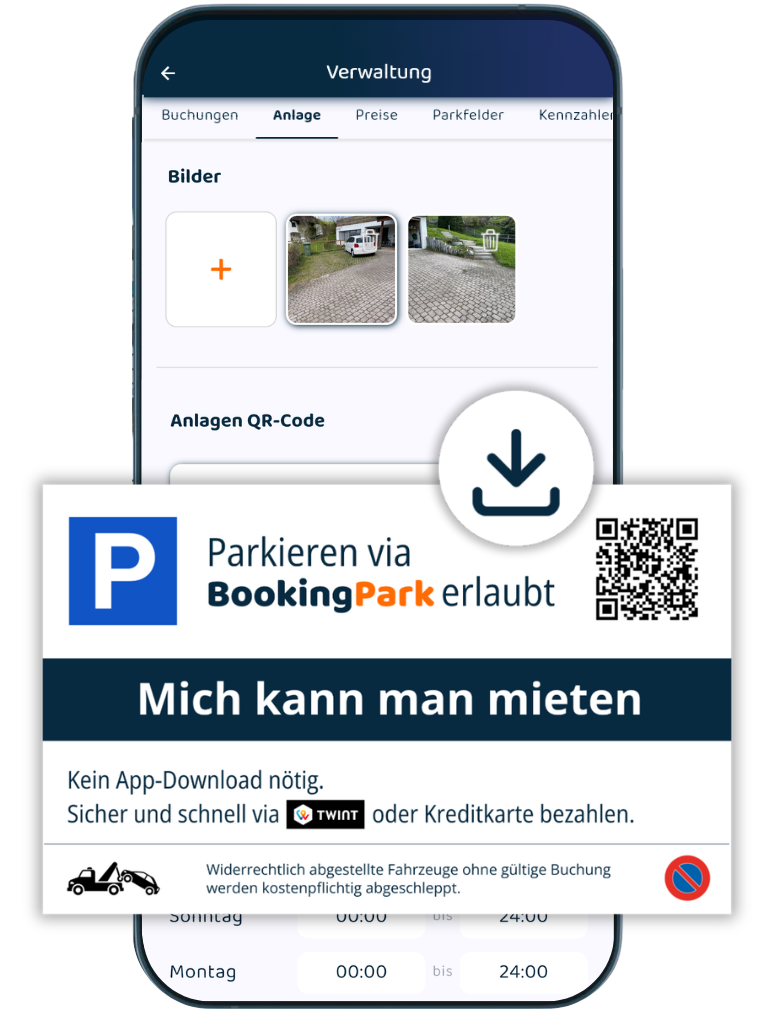 BookingPark Beschilderung herunterladen